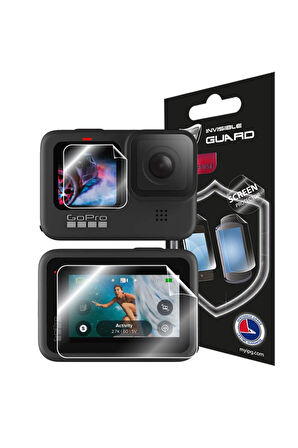 Gopro Hero10 - Hero9 Black Aksiyon Kamera Hydrogel Ekran Koruyucu Su (1 ADET ÖN-1 ADET ARKA)