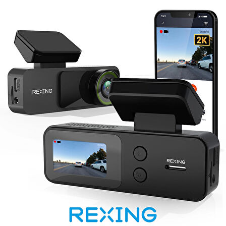 Rexing V1 Lite 2K WiFi Araç Kamerası + 32GB SD Kart
