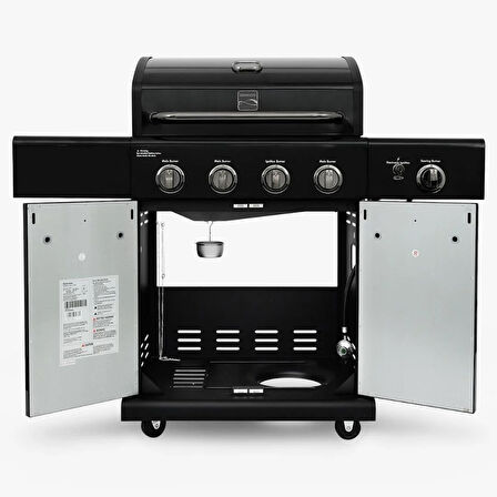 Kenmore Gazlı Barbekü 4 Ocaklı Siyah