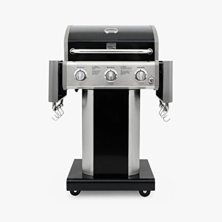 Kenmore Gazlı Barbekü 3 Ocaklı Siyah - Metal