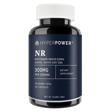 Hyperpower Nicotinamide Riboside (NR) 300 Mg 60 Kapsül NAD Öncüsü (Made in USA)