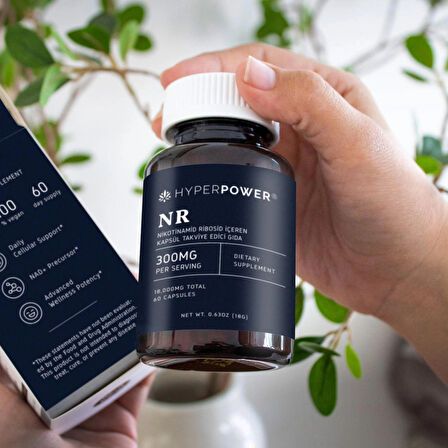 Hyperpower Nicotinamide Riboside (NR) 300 Mg 60 Kapsül NAD Öncüsü (Made in USA)