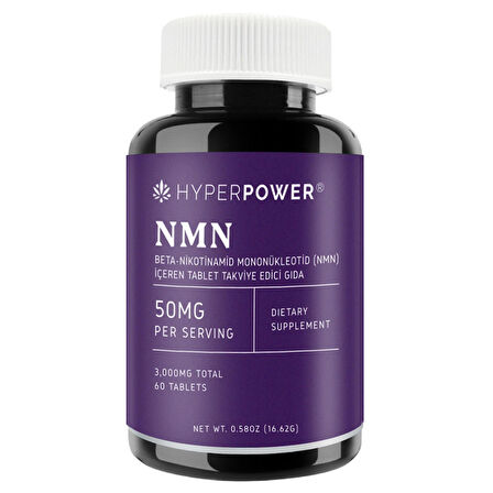 Hyperpower Nicotinamide Mononucleotide (NMN) 50 Mg 60 Tablet NAD Öncüsü (Made in USA)