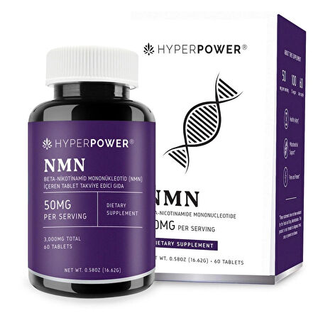 Hyperpower Nicotinamide Mononucleotide (NMN) 50 Mg 60 Tablet NAD Öncüsü (Made in USA)