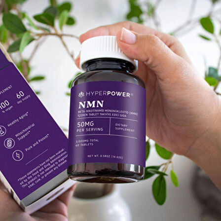 Hyperpower Nicotinamide Mononucleotide (NMN) 50 Mg 60 Tablet NAD Öncüsü (Made in USA)