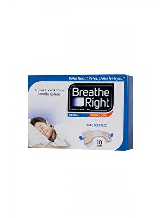 Breathe Right Burun Bandı Orjinal Küçük Orta 10 Lu Yeni