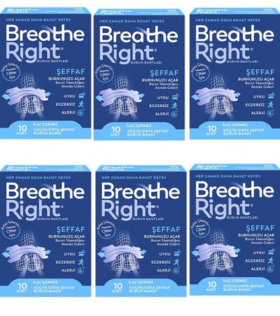 Breathe Şeffaf Burun Bantları 10'lu YENİ Ambalajında 60 ADET (6 KUTU)