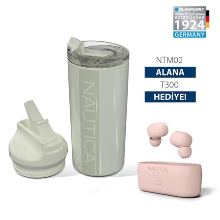Nautica Avantajlı 2'li Set – 500 ml Paslanmaz Çelik Termos & TWS Bluetooth Kulaklık