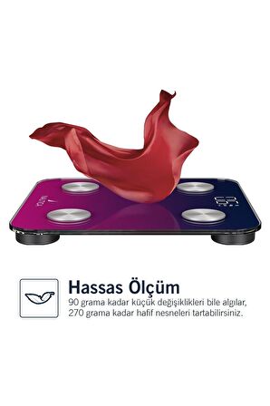 Gradient Collection Vücut Analizli Akıllı Bluetooth Tartı Baskü Navy Fuşya