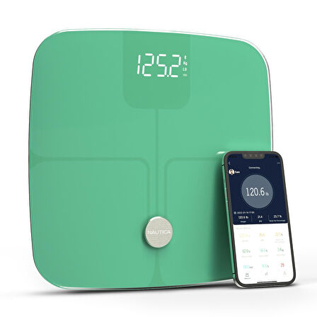 Nautica Vücut Analizli Smart Akıllı Bluetooth Tartı Baskül + Nautica 500 ml Termos Hediyeli