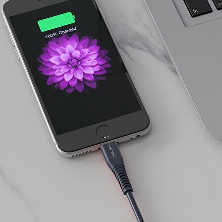 Nautica C100  USB-C to Lightning PD 18W Hızlı Şarj ve Data Kablosu 1.2 Metre Navy