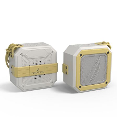 Nautica S100 Dual Suya Dayanıklı Taşınabilir Kablosuz Bluetooth Outdoor Hoparlör Speaker Gri Sarı