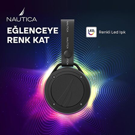 Nautica S20 Taşınabilir Bluetooth Speaker Hoparlör Ses Bombası 400mAh Siyah