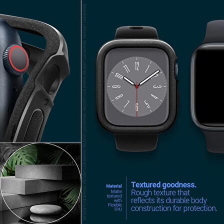 Caseology by Spigen Apple Watch Uyumlu Seri 8/7 (45mm) Kılıf Vault Matte Black - ACS05465 