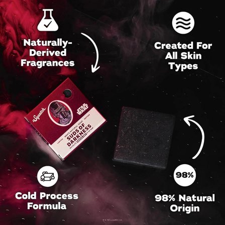 Dr. Squatch Natural Men's Bar Soap – Star Wars Inspired – Natural Cold Process Soap Bar – Suds of Darkness 141g Kalıp Sabun