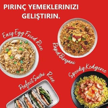 Instant Pot Hızlı Pilav Pişirici ve Buharlı Pişirici 40 Porsiyon 5 Lt.