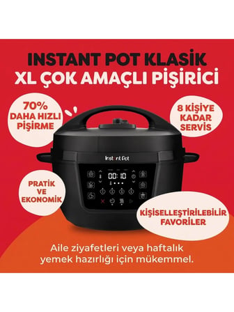 Instant Pot Classic XL (7,1 L) Çok Amaçlı Pişirici Elektrikli Düdüklü Tencere