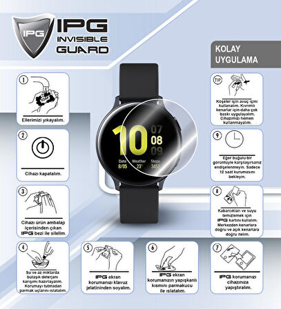 U.S Polo Assn. Connect USPA3000 (USPA3000-01/05) Akıllı Saat ile uyumlu IPG Ekran Koruyucu (2 Adet)