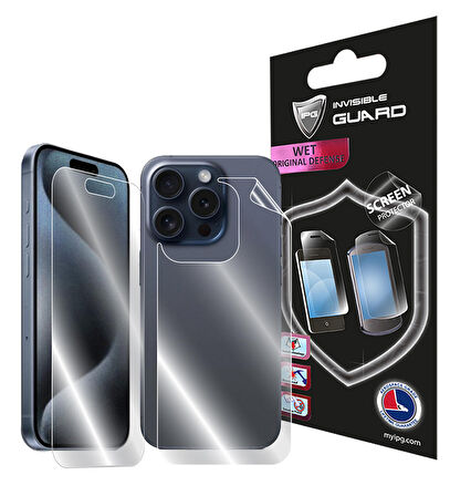 IPG Apple Uyumlu iPhone 15 Pro için IPG Hydrogel Tam Kaplama (Ekran ve Arka Koruma)