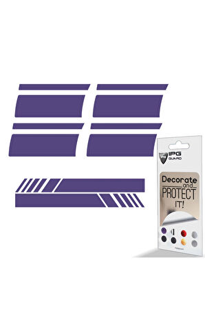 18-21 Inch için Jant ve Dikiz Aynası Sticker Seti (6 Parça) – Jantlar Dekoratif Etiket Sticker - Lavanta