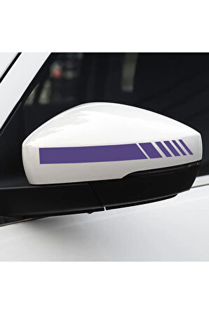 18-21 Inch için Jant ve Dikiz Aynası Sticker Seti (6 Parça) – Jantlar Dekoratif Etiket Sticker - Lavanta