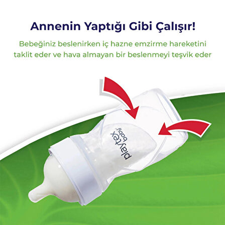 Playtex Baby ™ Nurser® Yenidoğan Bebek Biberon &  Liners®  Seti - 100% Anti-Kolik - 118ml, 1 Adet Biberon & 5 Adet Sterilize Tek Kullanımlık Liners Biberon Torbaları, 0+ Ay,Yavaş Akış 