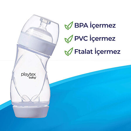 Playtex Baby™ Ventaire® Yenidoğan Bebek Biberonu, Kolik & Reflü Önlemeye Yardımcı,178 ml,  0+ Ay, Yavaş Akış,1 Adet 