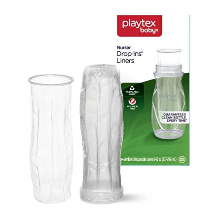 Playtex Baby™ Liners® Anti-Kolik Sterilize  Tek Kullanımlık Nurser Biberon Torbaları , 50 adet, 236 ml, 3+ Ay 