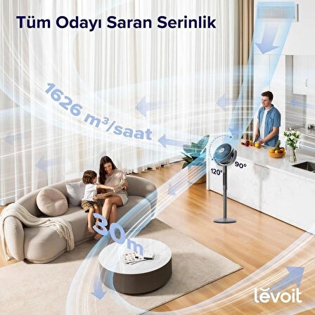 Levoit Pedestal Circulator Vantilatör - Gri