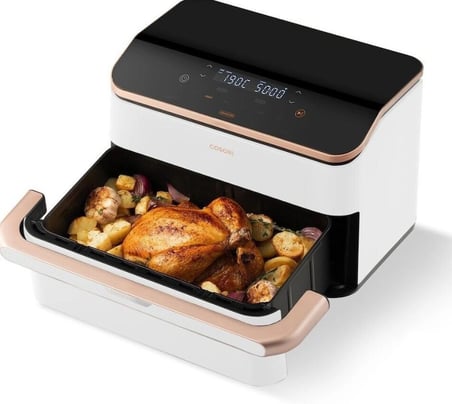 Cosori Dual Blaze TwinFry CAF-TF101S, 10L, beyaz renkli Airfryer