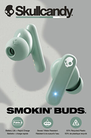 Skullcandy Smokin Buds Tws Kablosuz Kulak İçi Kulaklık Preppy Sage S2TAW-T989