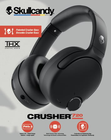 Skullcandy Crusher 720 Bluetooth Kulaklık Siyah S6CEW-T740