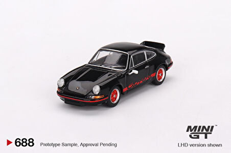 Mini GT Porsche 911 Carrera RS 2.7 Black with Red Livery 1:64 688