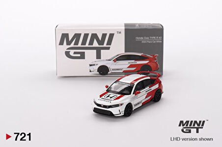 Mini GT Honda Civic Type R #2 2023 Pace Car White 721
