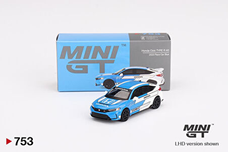 Mini GT Honda Civic Type R #3 2023 Pace Car Blue 753