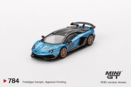 Mini Gt Lamborghini Aventador SVJ 63 Blu Aegir 784