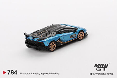 Mini Gt Lamborghini Aventador SVJ 63 Blu Aegir 784