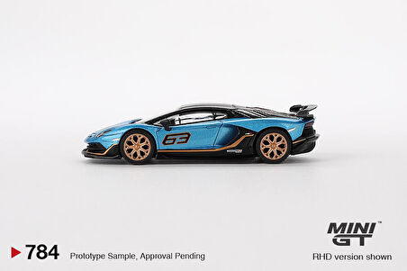 Mini Gt Lamborghini Aventador SVJ 63 Blu Aegir 784