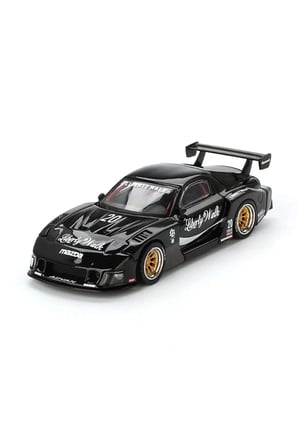 Nessiworld Mini GT 1/64 MAZDA RX-7 LB-Super Liberty Walk Black Blister Paket