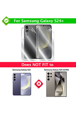 Samsung Galaxy S24 Plus için IPG Hydrogel Tam Kaplama (Ekran ve Arka Koruma)