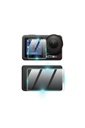 DJI Osmo Action 5 Pro için IPG Kamera için ProActive Ekran Koruyucu (2 Adet Büyük, 1 Küçük Ekran)