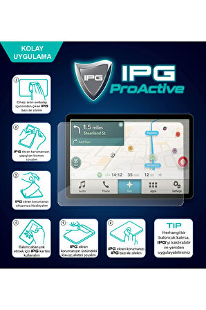Ford 2024 Puma 12" MultiMedya Navigasyon için 9H Nano IPG ProActive Ekran Koruyucu