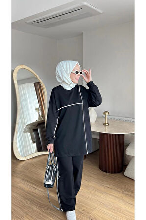 OLİVİA KADIN MEVSİMLİK PENYE ALT ÜST SPOR VE RAHAT TESETTÜR İKİLİ TAKIM