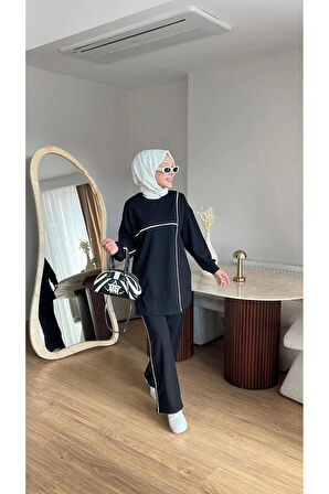 OLİVİA KADIN MEVSİMLİK PENYE ALT ÜST SPOR VE RAHAT TESETTÜR İKİLİ TAKIM