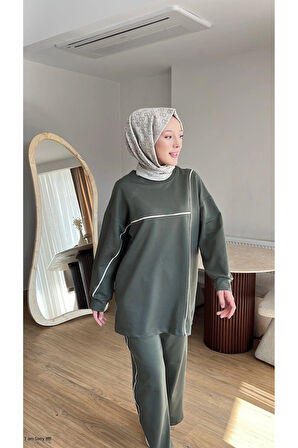 OLİVİA KADIN MEVSİMLİK PENYE ALT ÜST SPOR VE RAHAT TESETTÜR İKİLİ TAKIM