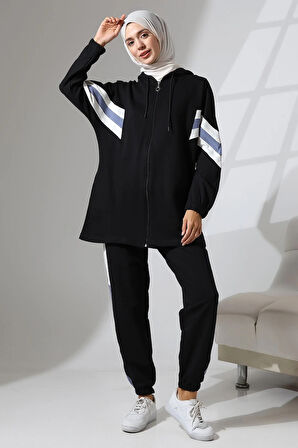 Kadın Mevsimlik Penye Alt Üst Spor Ve Rahat Ikili Tunik Pantolon Şık Tesettür Takım