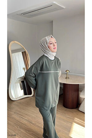 OLİVİA KADIN MEVSİMLİK PENYE ALT ÜST SPOR VE RAHAT TESETTÜR İKİLİ TAKIM