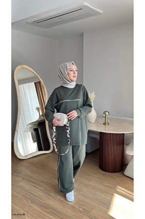 OLİVİA KADIN MEVSİMLİK PENYE ALT ÜST SPOR VE RAHAT TESETTÜR İKİLİ TAKIM