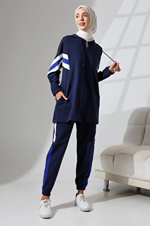 Kadın Mevsimlik Penye Alt Üst Spor Ve Rahat Ikili Tunik Pantolon Şık Tesettür Takım