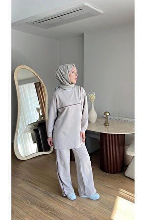 OLİVİA KADIN MEVSİMLİK PENYE ALT ÜST SPOR VE RAHAT TESETTÜR İKİLİ TAKIM